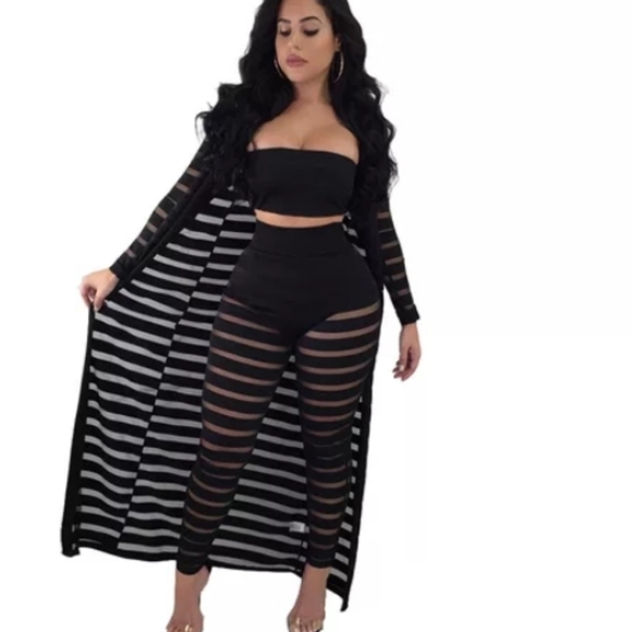 Boutiques Pants - Sheer 3 piece sexy outfit